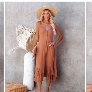 VICI Dolls dress in Camel/ rust color